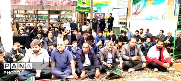 مراسم پرشور چهلمین روز شهادت دانش آموزان مدرسه  شجره طیبه شهر میناب در کلات 
