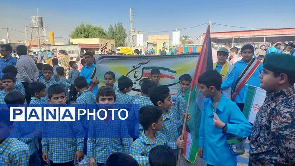 راهپیمایی ۱۳ آبان در منطقه شبانکاره 