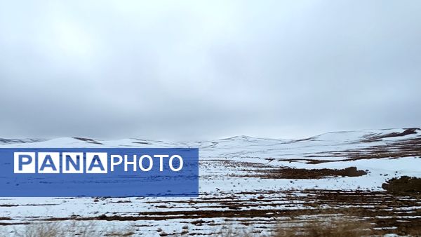 بارش برف زمستانی در روستای برزنون شهرستان نیشابور