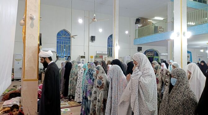 برگزاری مراسم معنوی اعتکاف در شهر مهران 