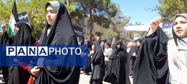 همبستگی مردم شهرستان گناباد در راهپیمایی روز قدس