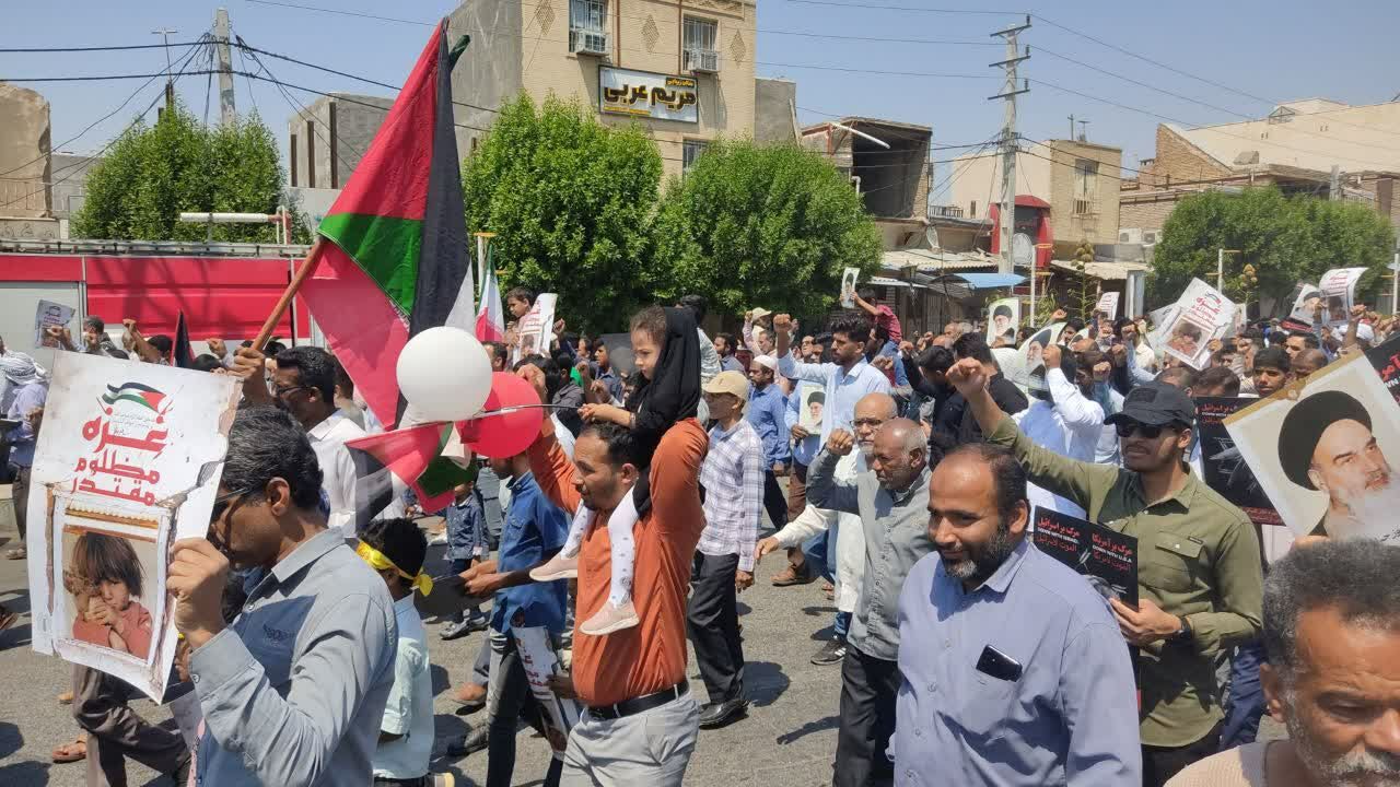 خروش آحاد مردم شهرستان میناب در حمایت از مظلوم فلسطین