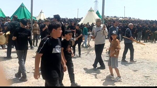 مراسم خیمه سوزان در شهر طاقانک