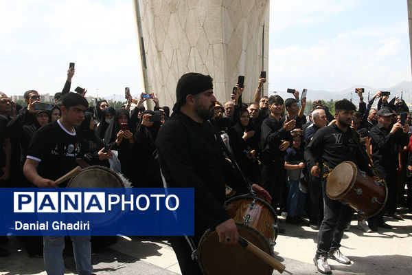 مراسم تشییع پیکر شهدای خدمت در تهران