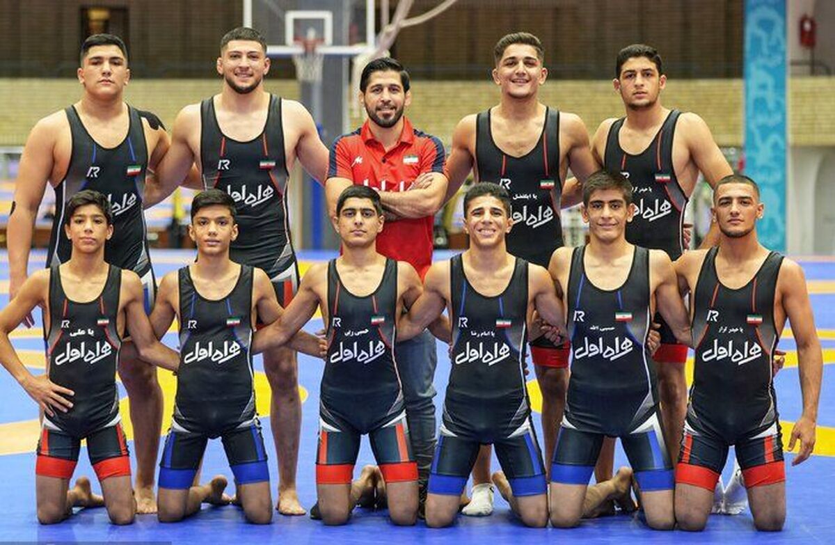 اردوی ببرهای نوجوان ایرانی در پایگاه کشتی جهان