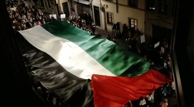 تظاهرات هزاران ایتالیایی در حمایت از فلسطین