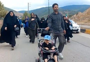 پژواک قدم‌های جاماندگان اربعین در کیاسر