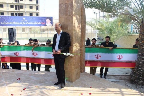 تشییع پیکر مطهره شهید گمنام در دانشگاه فرهنگیان بوشهر