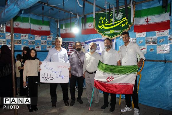 گردهمایی معلمان چهاردانگه در موکب فرهنگیان تجمعات شبانه