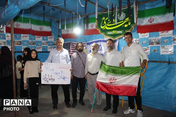 گردهمایی معلمان چهاردانگه در موکب فرهنگیان تجمعات شبانه