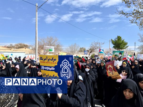 راهپیمایی باشکوه روز قدس در شهرستان گلبهار
