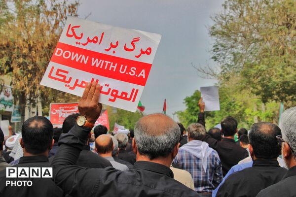 حضور پرشور مردم انقلابی شهرستان منوجان در راهپیمایی روز قدس 