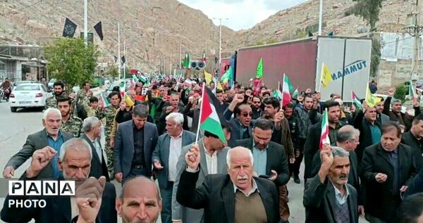 سیل خروشان جمعیت مردم معمولان در روز قدس