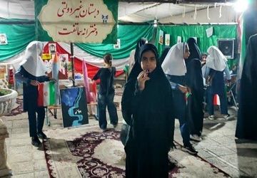 موکب مهارت‌های هنری دانش‌آموزان دبستان دخترانه سما