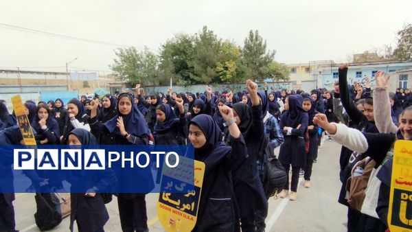 مراسم ویژه شهید سید حسن نصرالله در دبیرستان شهید عباسی