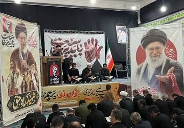 مردم صباشهر در مراسم یادبود آقای شهید ایران