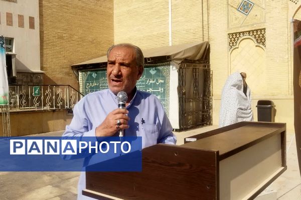 مراسم تشییع پیکر شهید جانباز حاج احمد شیخ حسینی در حرم سید علاءالدین حسین(ع)