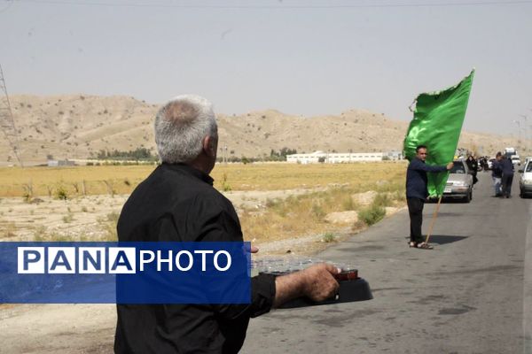 آیین پیاده‌روی جاماندگان اربعین در گچساران 