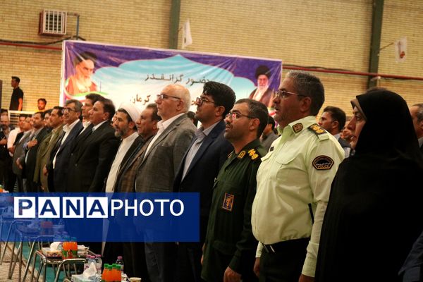 آیین افتتاحیه ورزشگاه شهید شهابی در شهرستان بافت