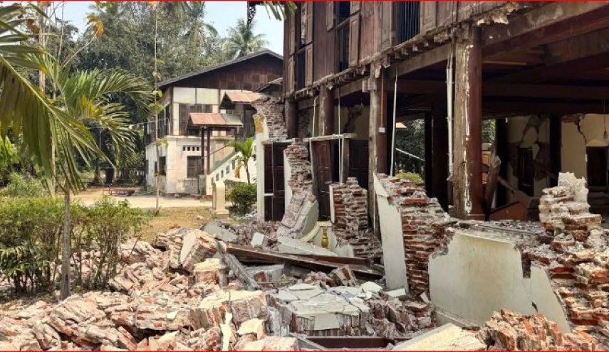 ۱۴۴ نفر در زمین لرزه مهیب میانمار جان باختند