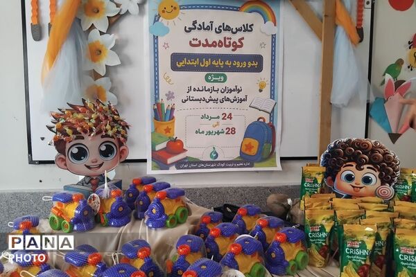 کلاس های آمادگی کوتاه مدت ویژه نو آموزان باز مانده از آموزش پیش دبستانی در مدرسه ابن سینای پردیس