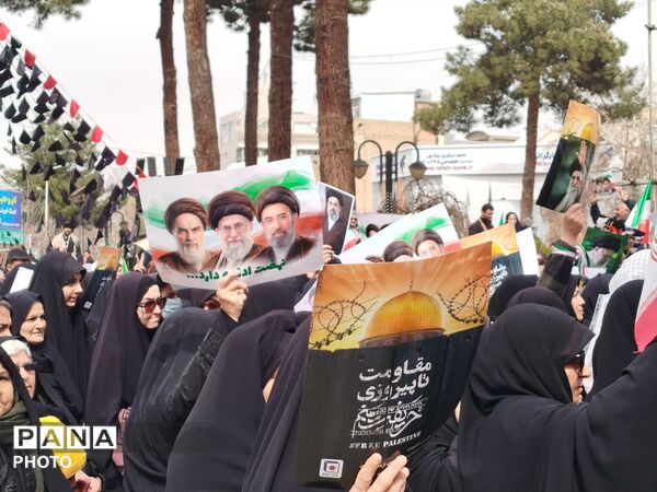 حماسه سازی مردم مقتدر و ولایتمدار شهرستان نیشابور در راهپیمایی روز قدس