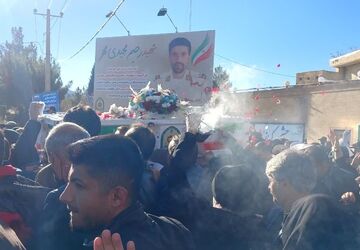 وداع باشکوه با پیکر مطهر شهید والامقام رحیم مجیدی مهر در یاسوج