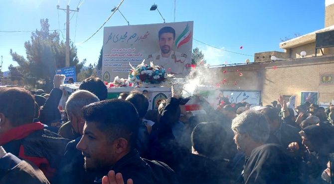 وداع باشکوه با پیکر مطهر شهید والامقام رحیم مجیدی مهر در یاسوج