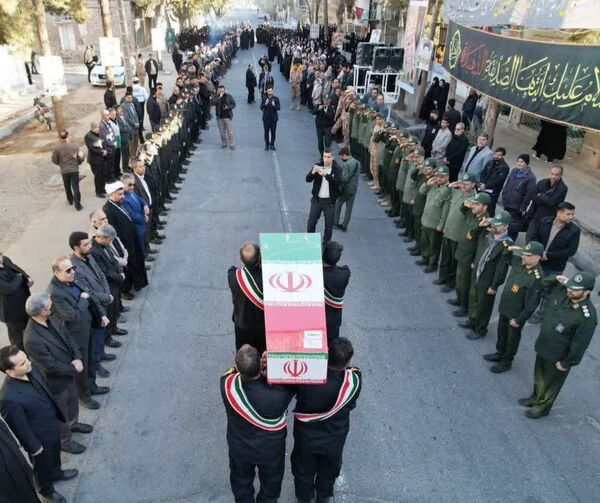 تشییع  پیکر مطهر شهید خوشنام در شهرستان خلیل آباد 