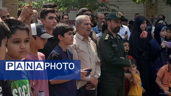  حضور بی نظیر مردن نیشابور در راهپیمایی بر علیه حمله رژیم صهیونسیتی