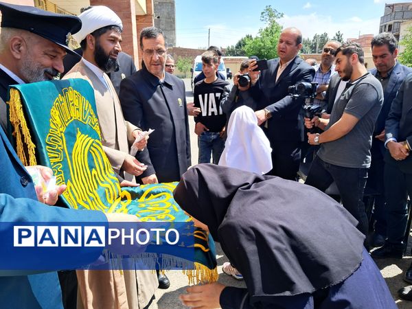 پرچم متبرک رضوی در مدارس شهرستان عجب‌شیر 