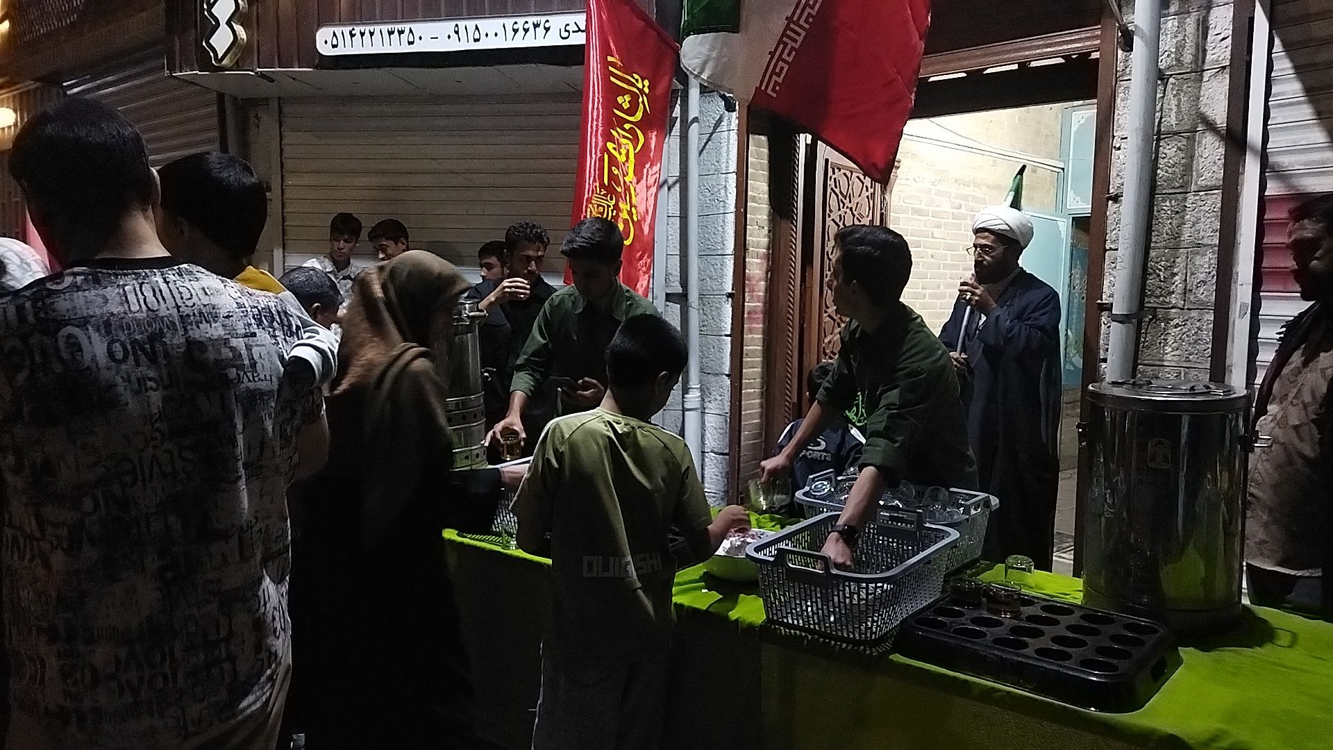 چایخانه حوزه علمیه گلشن در دویست و هجدهمین شب از اجتماعات مردمی نیشابور 
