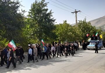 همایش پیاده روی جاماندگان اربعین حسینی در روستای مارکده 