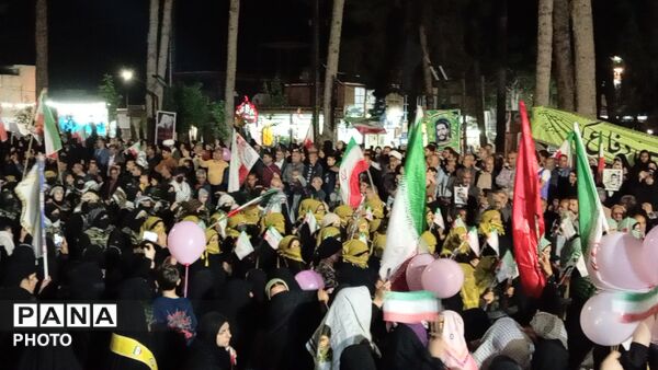 رژه نظامی دختران جان فدای شهرستان خلیل آباد