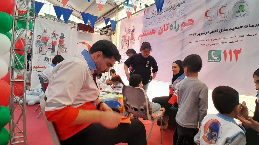 خدمت‌رسانی یکپارچه جمعیت هلال احمر استان البرز از مسافران نوروز