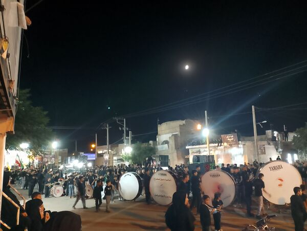 عزاداری هیئات روستای رزق آباد در شب دهم ماه محرم