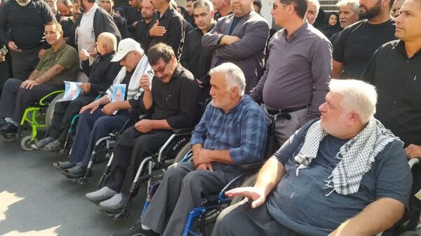 مراسم تشییع پیکر شهید جانباز «علی رفیعی» در کاشمر 