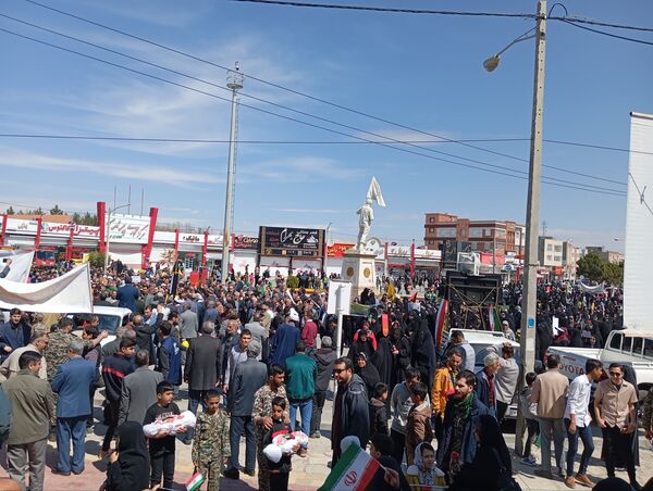 راهپیمایی با‌شکوه روز قدس با حضور فرهنگیان گلبهار 