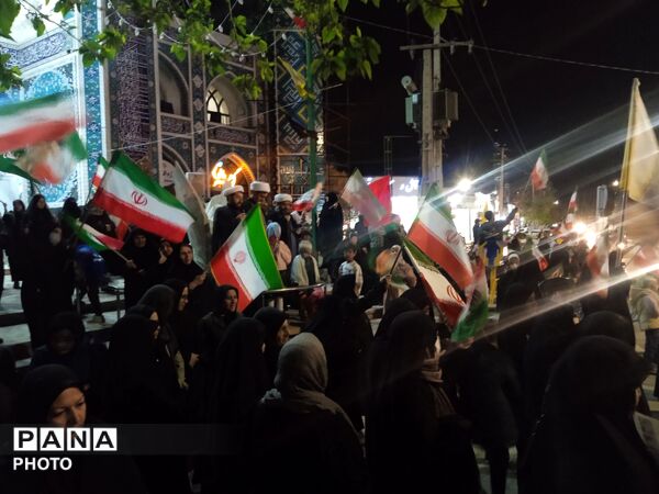 چهل و پنجمین شب از تجمعات مردمی در بی بی شطیطه شهرستان نیشابور 