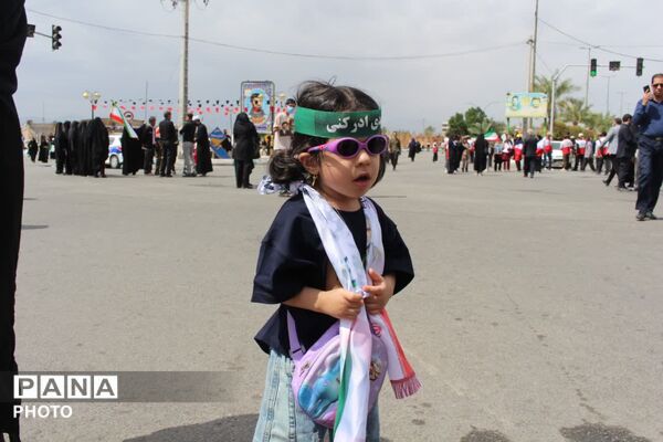 حضور دانش‌آموزان آموزشگاه نوریه در راهپیمایی روز قدس
