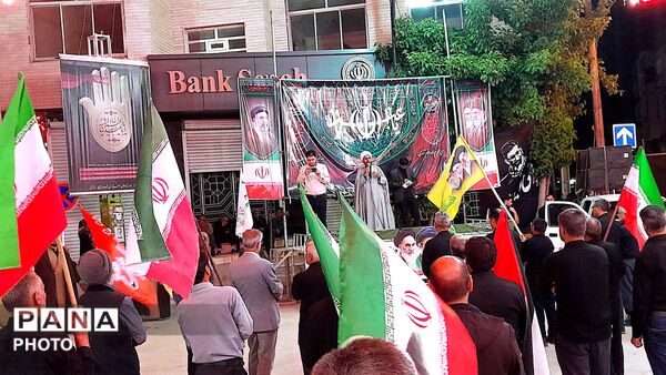 مراسم عزاداری شب های دهه اول محرم در شهرستان درگزین با حضور عزاداران شهر شاهنجرین