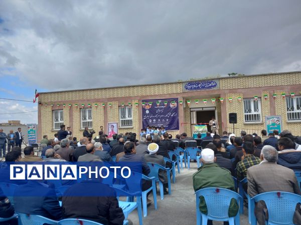 افتتاحیه مدرسه شش کلاسه زنده یاد محمد یاسر نیکنام در رضویه 