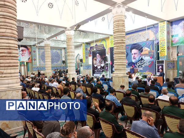  مراسم سوگواری شهادت آیت‌الله سید ابراهیم رئیسی و هیات همراه ایشان در بهبهان