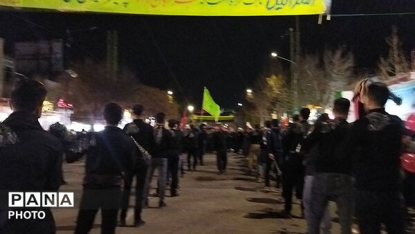 عزاداری های خیابانی در شب شانزدهم شهادت رهبر معظم انقلاب اسلامی در نیشابور 