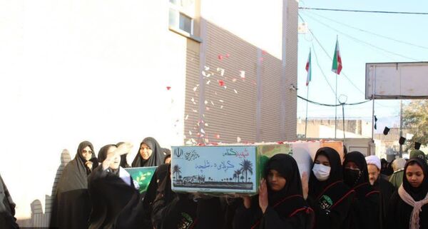 تشییع  پیکر مطهر شهید خوشنام در شهرستان خلیل آباد 