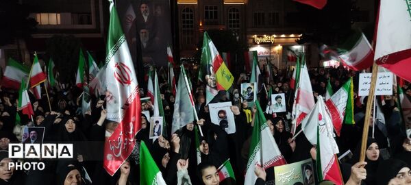 مراسم باشکوه وداع با پیکر دو شهید مطهر در نیشابور 