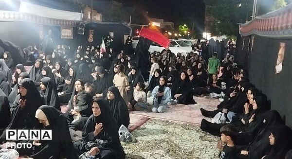 شور حسینی در شب تاسوعا؛ الشتر یکپارچه سیاه‌پوش شد