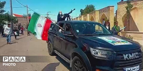 رزمایش بانوان جانفدای ایران در شهر آوه