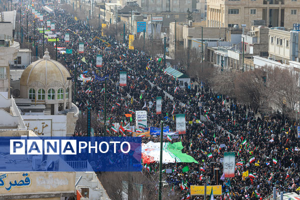 شکوه 22 بهمن مشهد مقدس از نمای هوایی