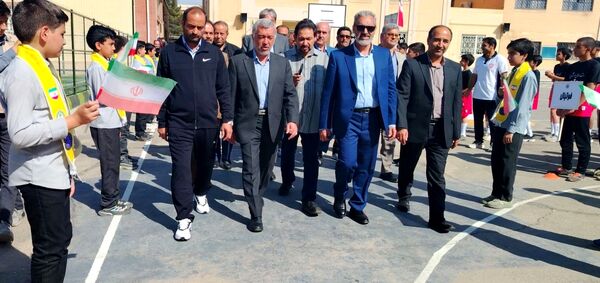 آئین افتتاح چمن مصنوعی سمپاد آموزشگاه شهید بهشتی نیشابور